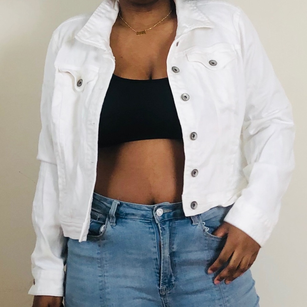 White denim jacket